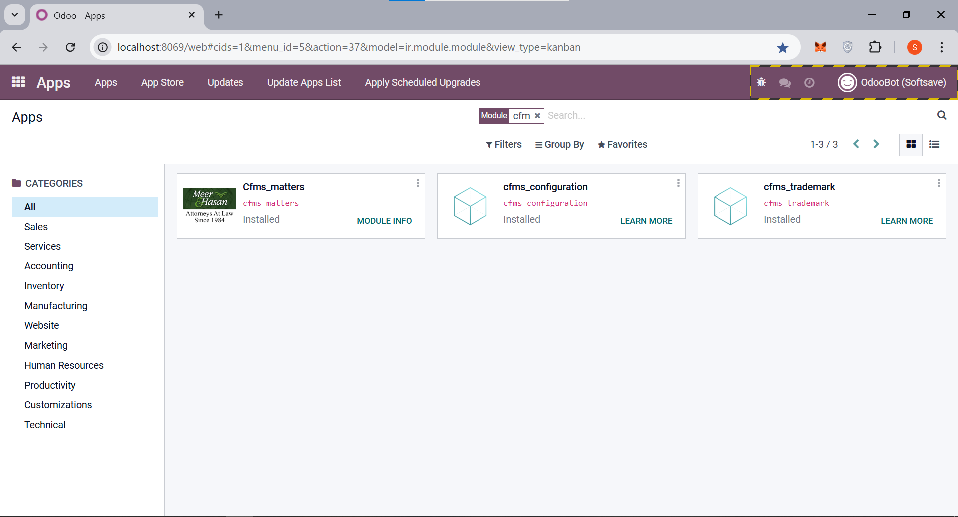 Odoo Module Web Odoo Custom Modules - Details